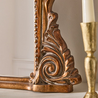 Vintage Style Hallway Bedroom Large Gold Mirror