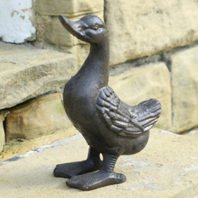 Vintage Style Heavy Duty Cast Iron Denzel the Duck Garden Ornament for Garden Gifts
