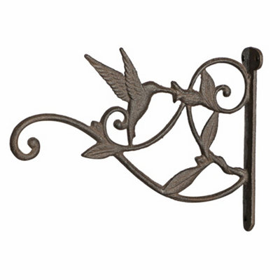 Vintage Style Hummingbird Wall Bracket Outdoor Basket Hanger Garden Hanging Basket Bracket