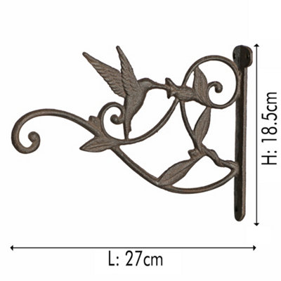 Vintage Style Hummingbird Wall Bracket Outdoor Basket Hanger Garden Hanging Basket Bracket - 5