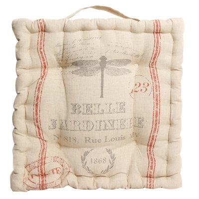 Vintage Style Insect Print Indoor Dining Chair Seat Pad Cushion
