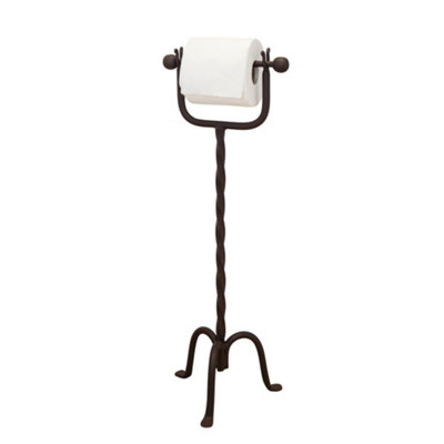 Vintage Style Iron Antique Toilet Paper Holder Freestanding Bathroom Toilet Roll Holder