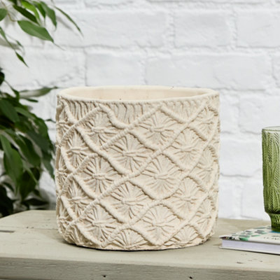 Vintage Style Large Braided Style Indoor Flower Pot Outdoor Garden Planter