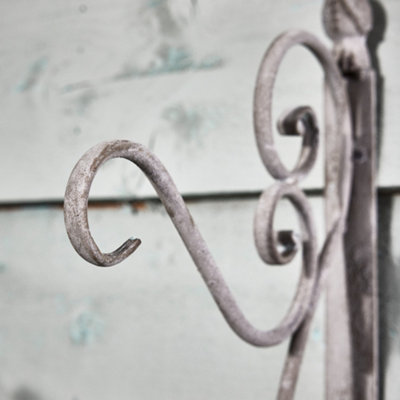 Vintage Style Large Ornate Scrolled Wall Bracket Outdoor Basket Hanger Garden Hanging Basket Bracket - 4