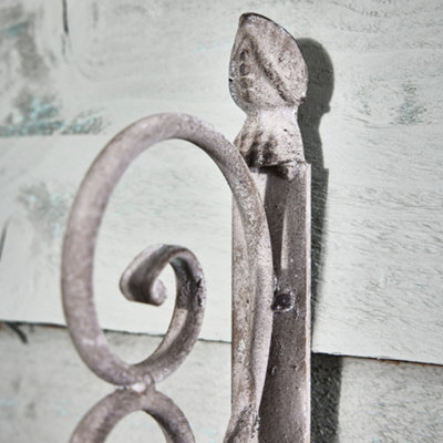 Vintage Style Large Ornate Scrolled Wall Bracket Outdoor Basket Hanger Garden Hanging Basket Bracket - 5