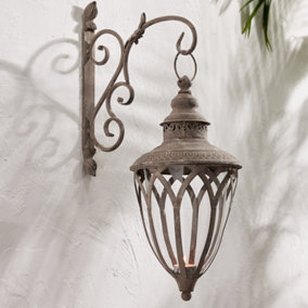 Vintage Style Large Vincenza Garden Decorative Lantern and Bracket