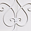 Vintage Style Lyon Ornate Scrolled White Iron Wall Toilet Roll Holder
