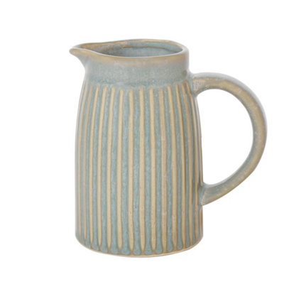 Vintage Style Metal Cream Flower Pitcher Jug Flower Vase