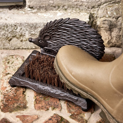 Cast iron hedgehog boot brush hotsell
