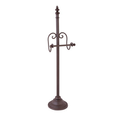 Vintage Style Ornate Scrolled Antique Toilet Paper Holder Freestanding Bathroom Toilet Roll Holder