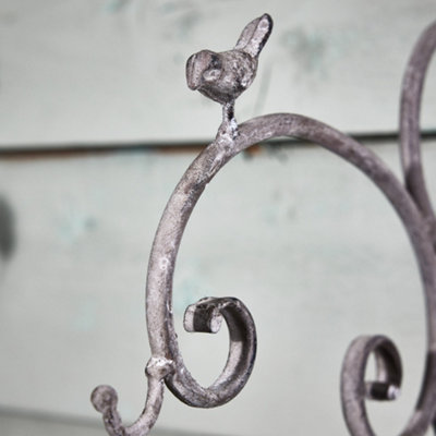 Vintage Style Ornate Scrolled Wall Bracket Outdoor Basket Hanger Garden Hanging Basket Bracket - 4