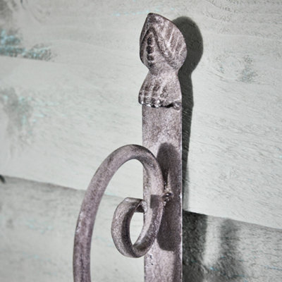 Vintage Style Ornate Scrolled Wall Bracket Outdoor Basket Hanger Garden Hanging Basket Bracket - 5