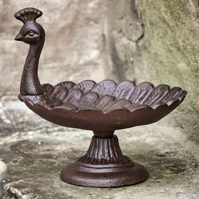 Vintage Style Peacock Cast Iron Garden Decorative Bath Dish, Bird Dish, Bird Feed Price Comparisons | Compare The Build