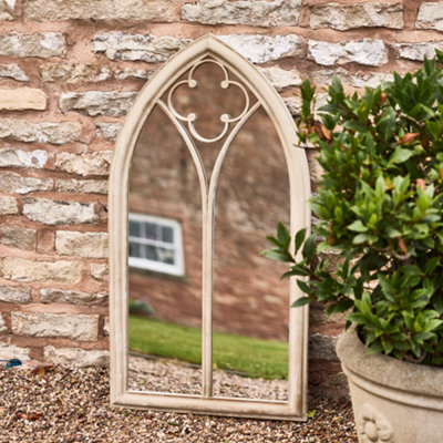 Vintage Style Pointed Arch Mirror Decorative Outdoor Garden Decor ...