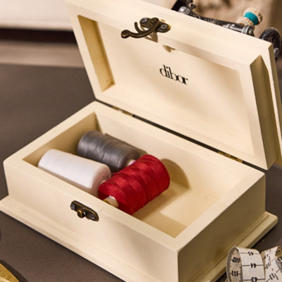 Nähkästchen Aus Stoff Mit Herausnehmbarer Ablage – Kleine Rechteckige Aufbewahrungsbox Für Nähen, Basteln & Kosmetik