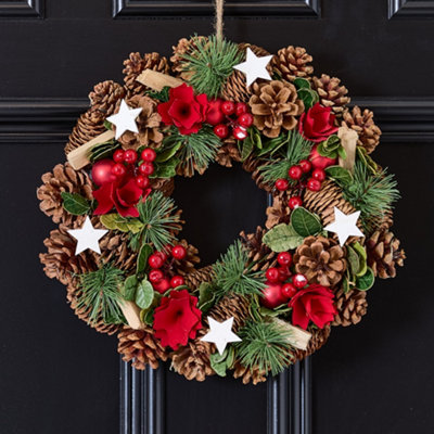 Vintage Style Starry Night Festive Decor Autumn-Winter Wreath