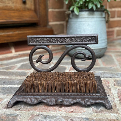Vintage Style Swirl Cast Iron Boot Brush & Shoe Scraper - 5