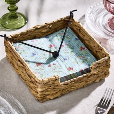 Brown - Handcrafted Organic Water Hyacinth Napkin Holder