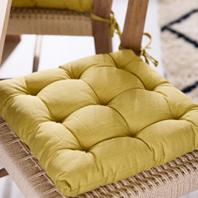 Vintage Style Yellow Indoor Ourdoor Garden Furniture Dining Chair Seat Pad