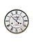 Vintage Wall Clock (Distressed White/Gold, 60 dia cm)