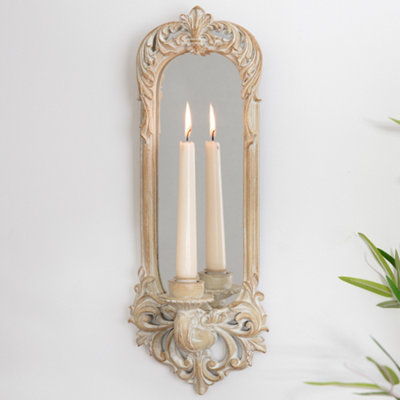 Paned Glass Wall Candle Sconce, Candle Holder