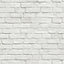 Vintage White Faux Brick Peel and Stick Wallpaper