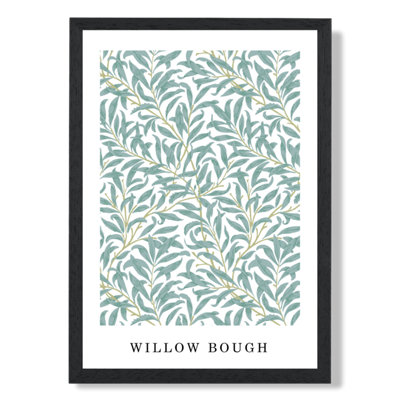 Vintage William Morris Green and Yellow Willow Pattern / Black Frame ...