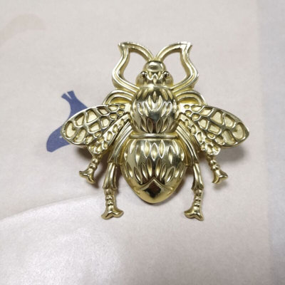 VINTAGE ZINC GOLD CABINET KNOBS, DECORATIVE METAL BEE KNOBS FOR DOOR DRAWER,  ANTIQUE DRESSER KNOBS, HOME