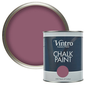 Vintro Aubergine Chalk Paint/Furniture Paint Matt Finish 1 Litre (Old Mauve)