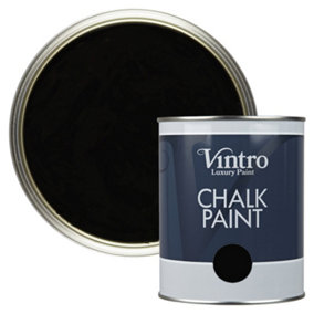 Vintro Black Chalk Paint/Furniture Paint Matt Finish 1 Litre (Victorian Black)