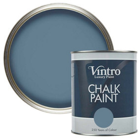 Vintro Blue Chalk Paint/Furniture Paint Matt Finish 1 Litre (Chiswick House)