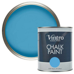 Vintro Blue Chalk Paint/Furniture Paint Matt Finish 1 Litre (Trinity)
