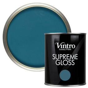 Vintro Blue Gloss 1L Walls, Ceilings, Metal & Wood (French Navy)