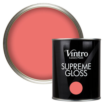 Vintro Blush Pink Gloss Paint 1L Walls, Ceilings, Metal & Wood (Marilyn's Blush)