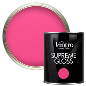 Vintro Bright Pink Gloss 1L Walls, Ceilings, Metal & Wood (Deptford Pink)
