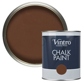 Vintro Brown Chalk Paint/Furniture Paint Matt Finish 1 Litre (Chocolate)