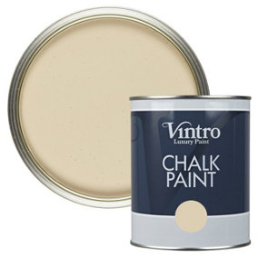 Vintro Caramel - Dark Cream Chalk Paint/Furniture Paint Matt Finish 1 Litre (Old Lace)