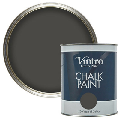 Vintro Charcoal Grey Chalk Paint/Furniture Paint Matt Finish 1 Litre