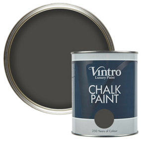 Vintro Charcoal Grey Chalk Paint/Furniture Paint Matt Finish 1 Litre (Midnight)