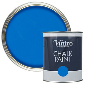 Vintro Cobalt Blue Chalk Paint/Furniture Paint Matt Finish 1 Litre (Cobalt)