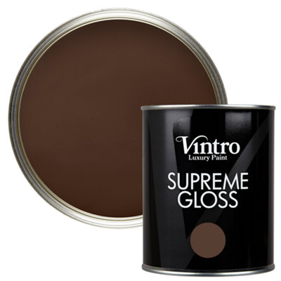 Vintro Dark Brown Gloss 1L Walls, Ceilings, Metal & Wood (Ribwort)