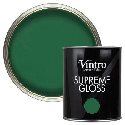 Vintro Dark Green Gloss 1L Walls, Ceilings, Metal & Wood (Brooklands)