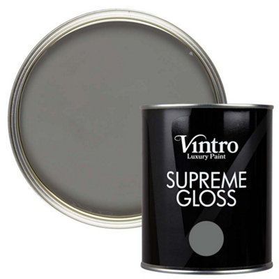 Vintro Dark Grey Gloss 1L Walls, Ceilings, Metal & Wood (Cloudburst)