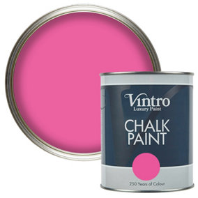 Vintro Hot Pink Chalk Paint/Furniture Paint Matt Finish 1 Litre (Belladonna)