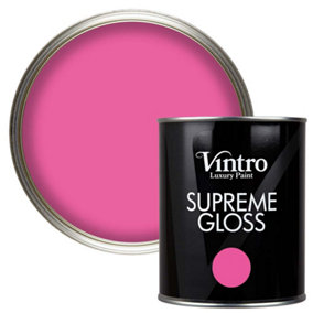 Vintro Hot Pink Gloss 1L Walls, Ceilings, Metal & Wood (Belladonna)