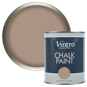 Vintro Light Brown Chalk Paint/Furniture Paint Matt Finish 1 Litre (Cafe au Lait)