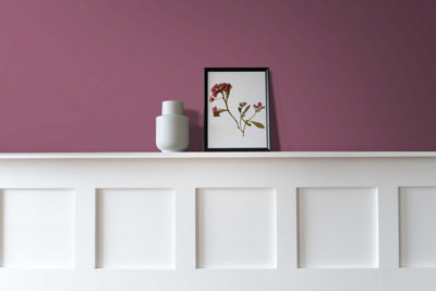 Vintro Luxury Matt Emulsion Aubergine Smooth Chalky Finish, Multi Surface Paint - Walls, Ceilings, Wood, Metal - 1L (Old Mauve)