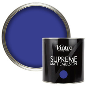 Vintro Luxury Matt Emulsion Blue Multi Surface Paint for Walls, Ceilings, Wood, Metal - 2.5L (Raphael Blue)