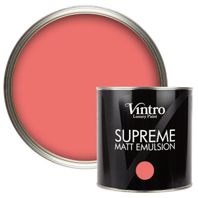 Vintro Luxury Matt Emulsion Blush Pink Multi Surface Paint for Walls, Ceilings, Wood, Metal - 2.5L (Marilyn's Blush)