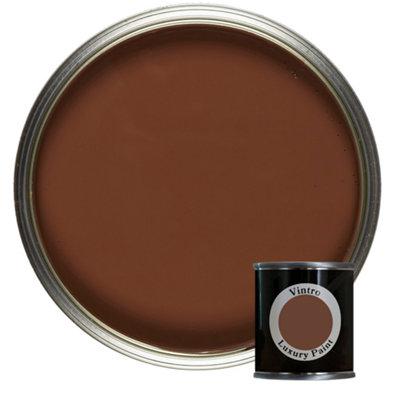 Vintro Luxury Matt Emulsion Brown, Multi Surface Paint for Walls, Ceilings & Wood- 125ml (Chocolate)